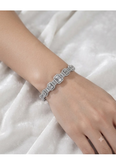 Bayan Baget Model Gümüş Silver Renk Bilezik