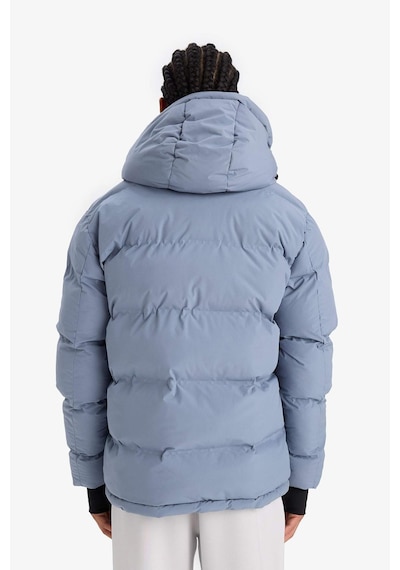 Defacto Su İtici Regular Fit Kapüşonlu Rüzgar Geçirmez Şişme Mont E9485ax25wngr530 Gri-gr530