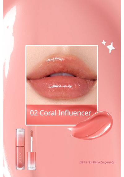 Peripera Ink Mood Glowy Tint 02  Coral Influencer