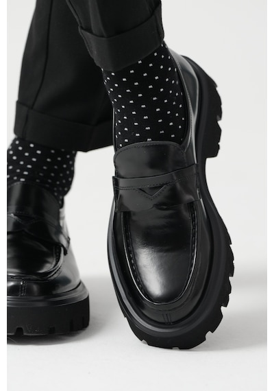 Shoetyle - Siyah Hakiki Açma Deri Erkek Loafer 115-k622-1437 Siyah