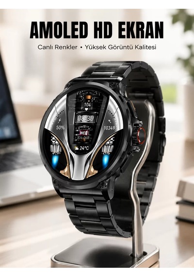 Şık Metal Kasa Ve Değiştirilebilir Kordonlarla Sw80 Smartwatch Yeni Nesil