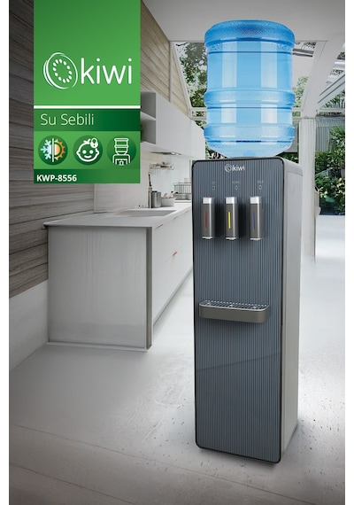 Kiwi Kwp-8556 Paslanmaz Çelik Depolu Su Sebili - Sıcak, Soğuk, Ilık
