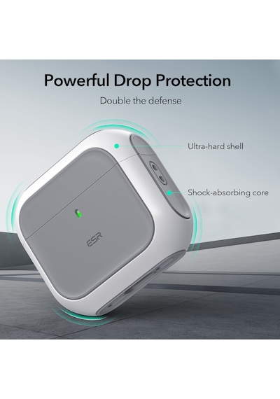 Esr Apple Uyumlu AirPods 4 2024 Halolock Orbit Hybrid Magsafe Kılıf Beyaz