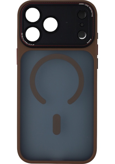 Apple Uyumlu iPhone 17 Pro Max Magsafe Özellikli Sert Sonic Telefon Kılıfı Kahve