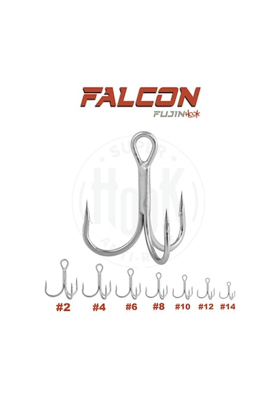 Fujin Falcon Süper Anti-rust Üçlü Kanca 6 No