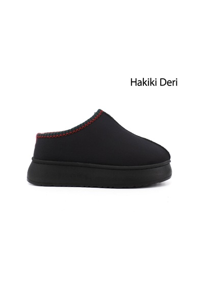 Gönderir Kadın Siyah Süet W Tazz Kalın Tabanlı Kürklü Terlik Ddza87234782