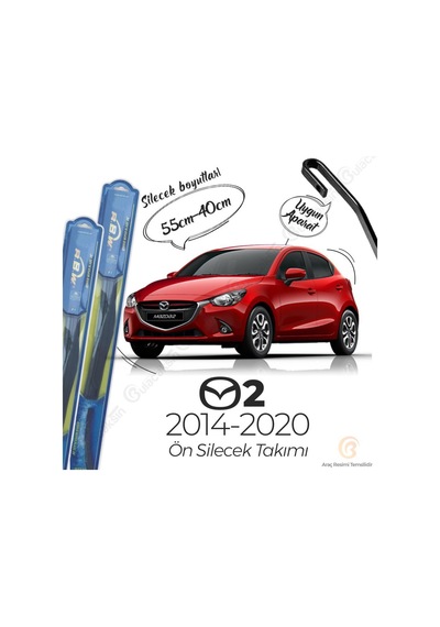 Mazda 2 Ön Silecek Takımı (2014-2020) RBW Hibrit