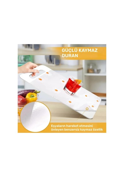 Mutfak Eva Shelf Liner Şeffaf Astar Kaymaz Dolap İçi Çekmece Örtüsü Papatya Desen Mat 45cmx10 Metre Diğer