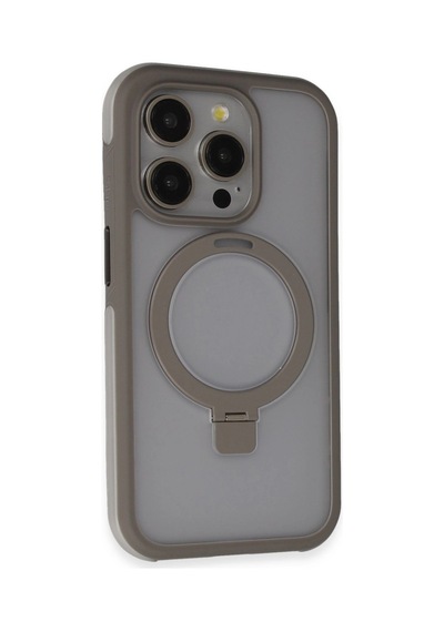 Joko Apple İphone 15 Pro Max Zorda Airbag Magsafe Standlı Kapak - Titan Gri 0.2M-Çok Renkli