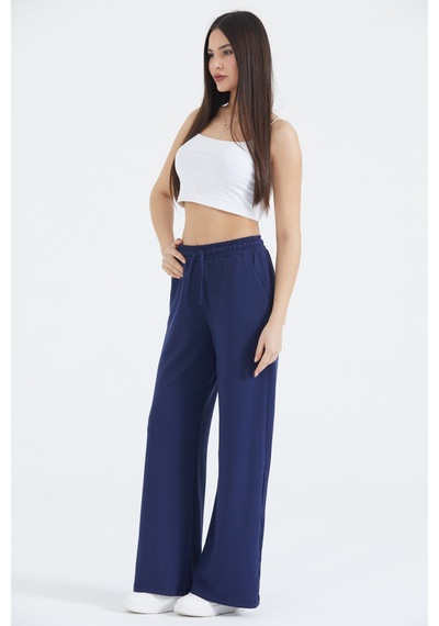 Thıff Gymwear Kadın Modal Kumaş Bağcıklı Eşofman Altı Lacivert