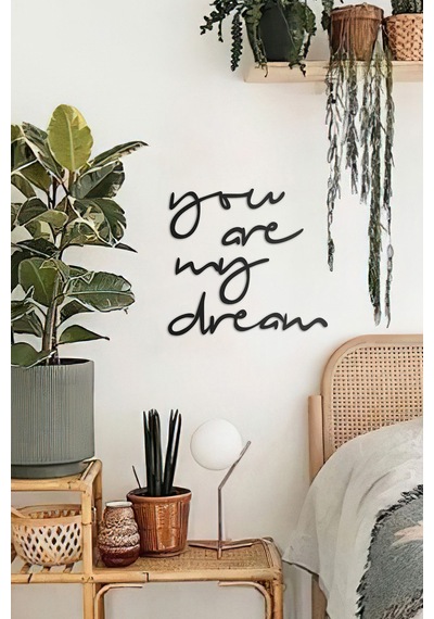 You Are My Dream Metal Duvar - Siyah