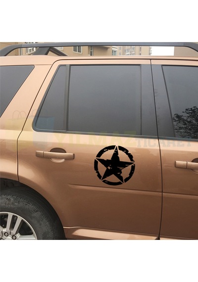 Army Off Road Star Askeri Yıldız Oto Sticker Yapıştırma 2 Adet