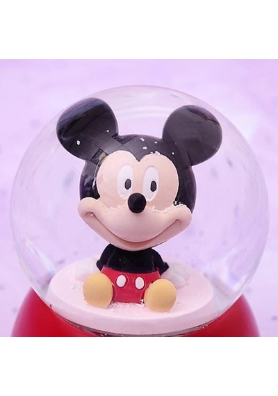 Mickey Mouse Işıklı Müzikli Püskürtmeli Büyük Boy Kar Küresi-Pemb