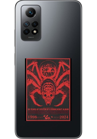 Xiaomi Redmi Note 12 Pro Uyumlu Şeffaf Kılıf System Of A Down Tasarımlı