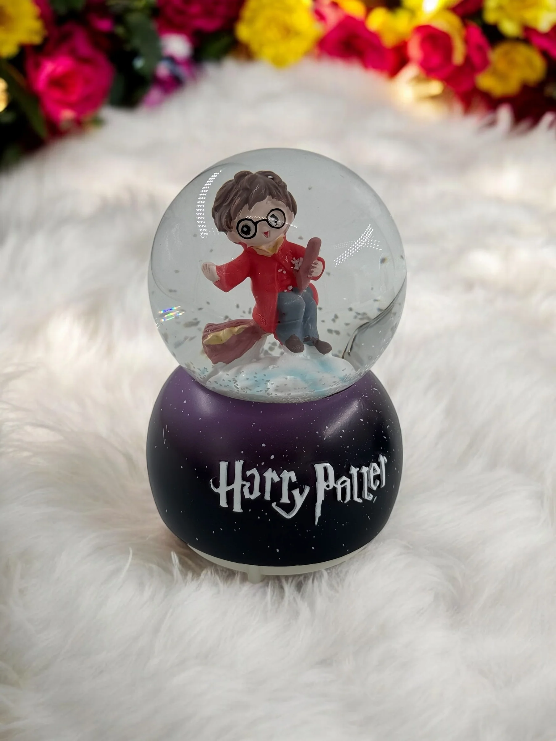 Mobgift Harry Potter Model 2'li Mini Boy Kar Küresi Süpürgeli Ve Baykuşlu 6 Cm