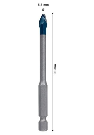Professional 1x Expert Hex-9-hardceramic Matkap Ucu Sert Fayanslar, Ø 5,5 Mm, Aksesuar Döner Matkap/vidalamalar