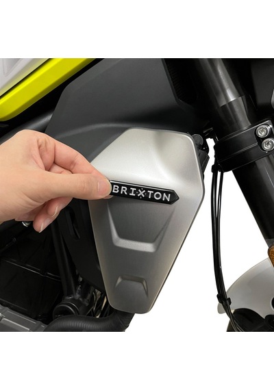 Brixton 3D Gümüş Arma Sticker Yapıştırma 2 Adet