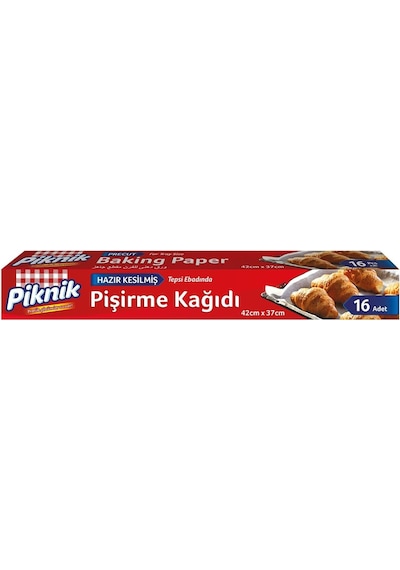 Piknik Gıda Ambalaj Pişirme Kağıdı Hazır Kesilmiş 16 Adet 1455 Acı Kahve
