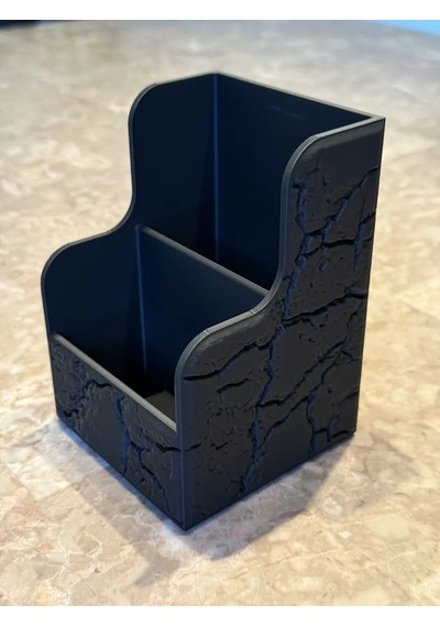 3d Baskı Çatlak Desenli Kumanda Standı Taş Görünümlü Çok Kumandalık Kumanda Tutucu Siyah Çok Renkli