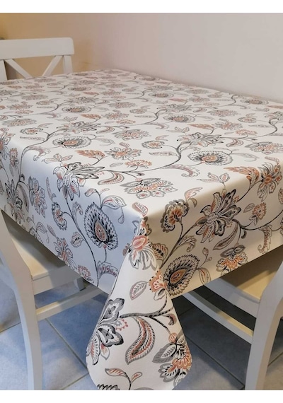 Elyaflı Pvc Muşamba - Desenli Silinebilir Masa Örtüsü 01fnt11961 Kahve