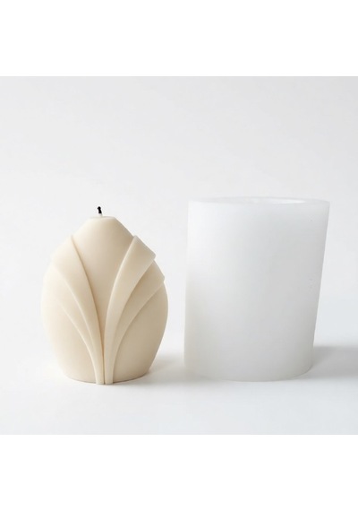 Dekoratif Stun Mum Silikon Kalıp 10x7.5 Cm