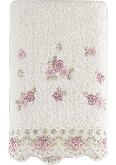 Arliva Home Meltem Bukle Nakışlı Havlu 30x50 Açık Kahve