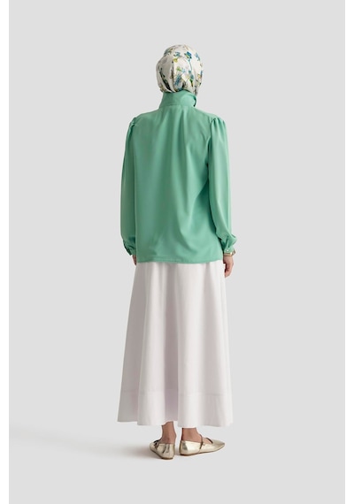 Armine Trend Boyun Kurdele Desenli Tunik-mint 25yt303 Mint
