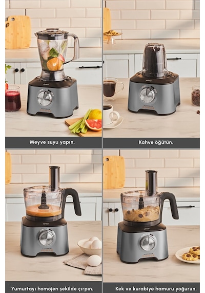 Karaca Mastermaid Power 10 in1 2000 W Mutfak Robotu