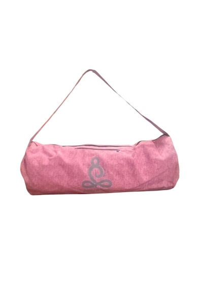 Mat Taşıma Çantası Yoga Fitness Silindir Antrenman Çantası + 2 Adet Mat Toplama Lastiği Fuşya