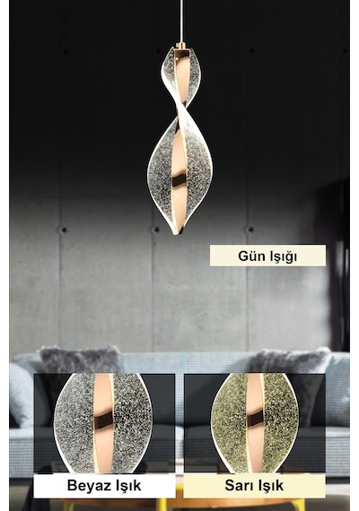 Mars Gold Tekli Avize Gold