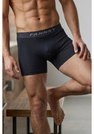 Fit Women Erkek Trend Nefes Alan Relaxed Siyah Boxer