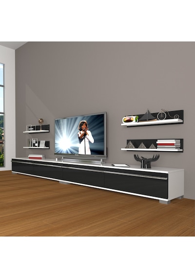 Decoraktiv Eko 360r Mdf Tv Ünitesi Tv Sehpası Beyaz - Antrasit