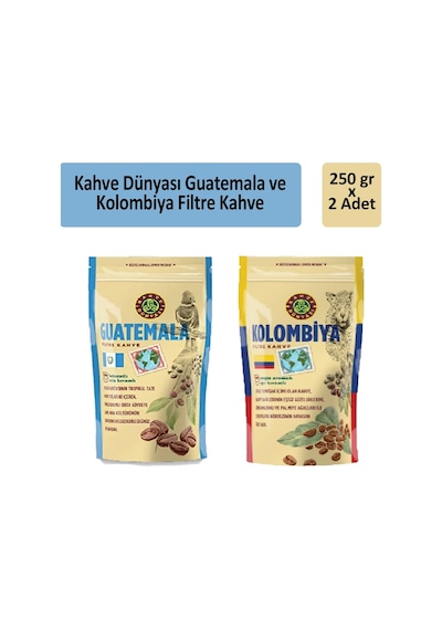 Kahve Dünyası Kolombiya ve Guatemala Filtre Kahve 2 x 250 G