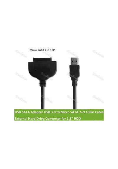 Usb 3.0 To Micro Sata 1.8 7+9 Pin Hdd Hard Disk Kablosu 5132P Mi