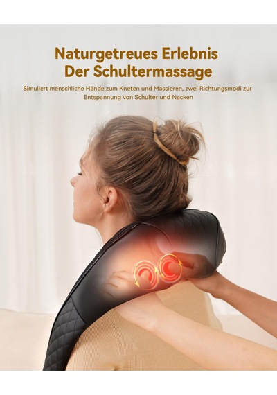 Knqze Boyun Masajı Kablosuz Shiatsu Isı, Boyun, Omuz Ve Sırt