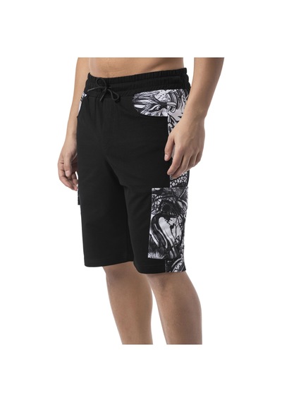 Cipo & Baxx Ck298 Men S Side-print Urban Rebel Denim Capri Siyah
