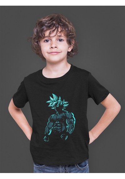 Bumeta Beast Goku Anime Güçlü Strong Body Building Çocuk Tişört T-shirt Siyah
