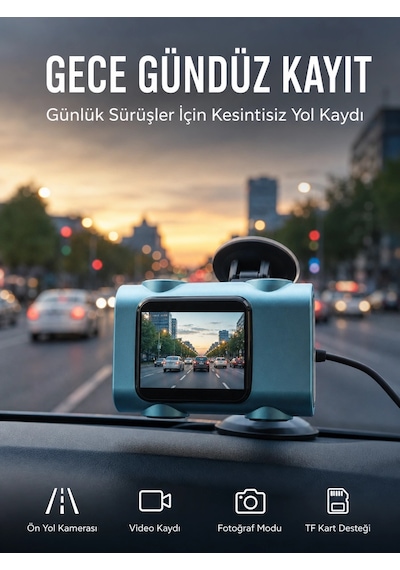Zenvia Araç Güvenlik Kamerası Öne Bakan Yol Kayıt Cihazı Yeni Nesil Znv2026