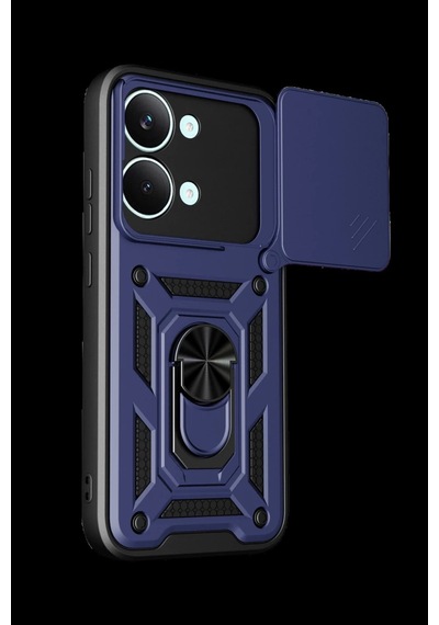 Poco X8 Pro Max Pars Lens Yüzüklü Silikon - Lacivert Bz8683140943998