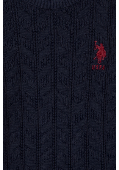 U.S. Polo Assn. Erkek Çocuk Lacivert Basic Bisiklet Yaka Kazak 50293551-VR033