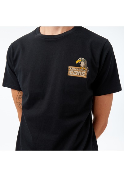 Converse Baskılı Erkek Siyah T-shirtcvm53t04