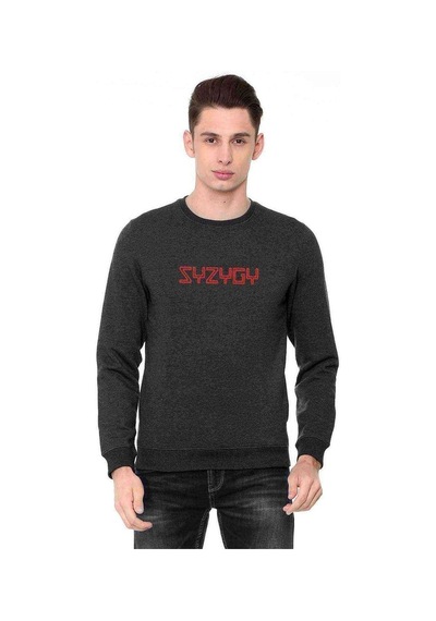 The Oa Syzygy Baskılı Füme Antrasit Erkek Örme Sweatshirt