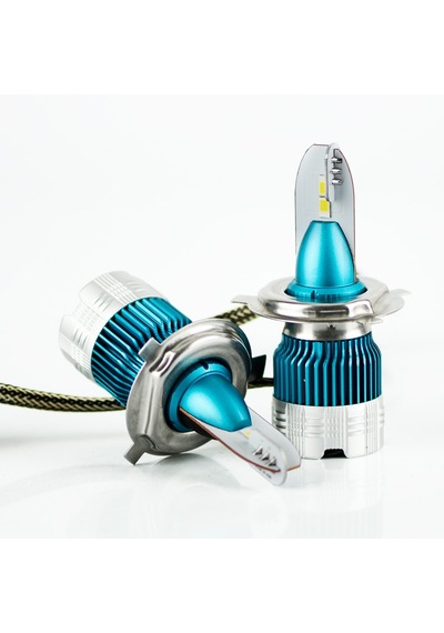 Space Led Far Ampulü Şimşek Etkili H4 4800lm / Laam840 Renkli
