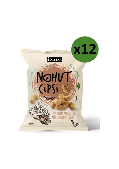 Nohut Cipsi Ekşi Krema Ve Beyaz Soğan Çeşnili 12 Adet X 50 Gr