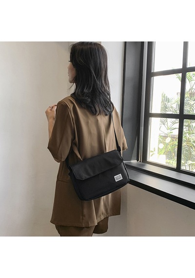 Dachuang "günlük Kullanım Ve Seyahat İçin Flep Kapanışlı Katı Siyah Naylon Crossbody Çanta" Red