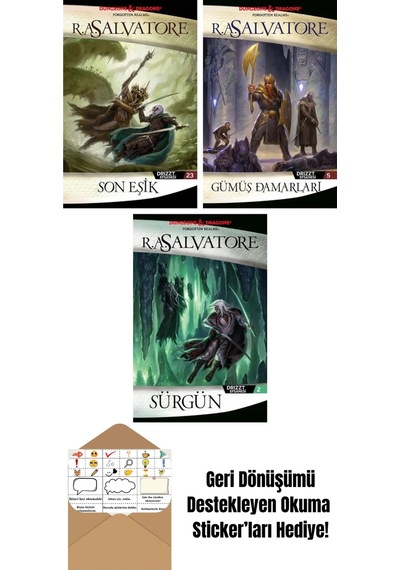 Son Eşik Drizzt Efsanesi 23. Kitap + Gümüş Damarları Drizzt Efsanesi 5. Kitap + Sürgün Drizzt Efsanesi 2. Kitap