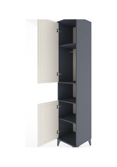 Hyperion Dolap 4 Raflı 2 Kapaklı Tek Askılı 44x44x221 Antrasi... Antrasit