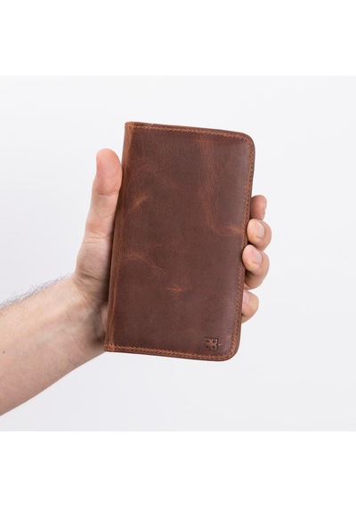 Bouletta 6.5 Inch Uyumlu Deri Kartlıklı Kılıf Hmg02 Kahve