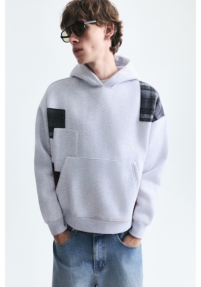 Vamos Boxy Fit Yama Detaylı Sweatshirt Çok Renkli
