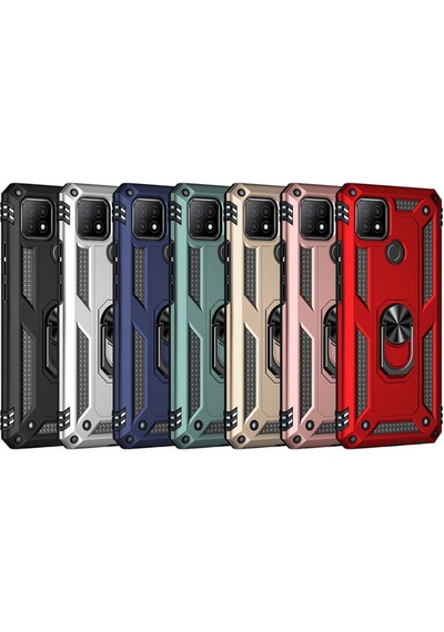 Oppo A15 Yüzüklü Standli Vega Kilif Ekran Koruyucu 510713564